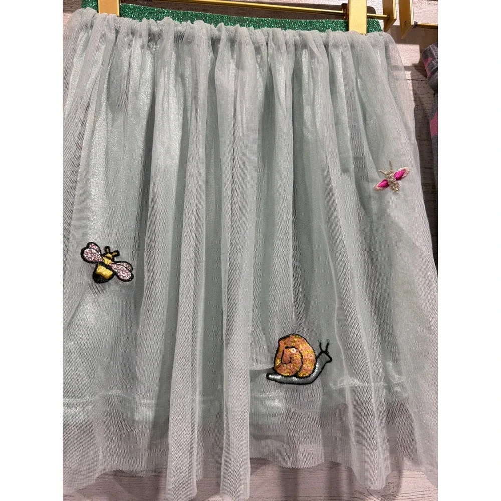 H&M Hanna Andersson Skirt Shorts Girls 6 Appliqué Sparkle Patches Stars EUC